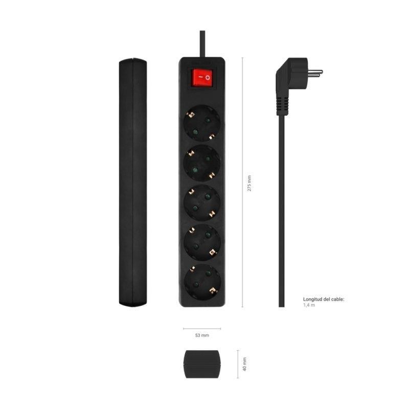 REGLETA AISENS 5 SCHUKOS...